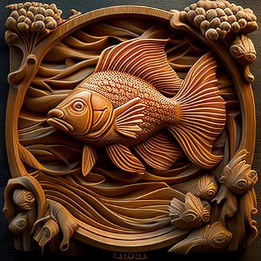 3D model Kaliko varietet fish (STL)